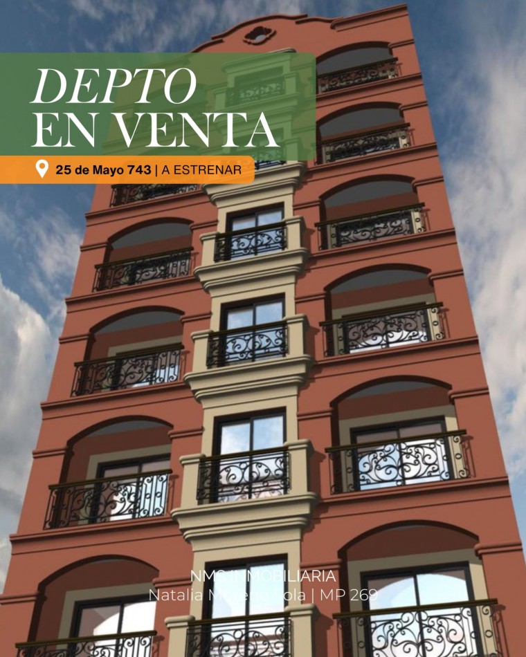 DEPARTAMENTO A ESTRENAR EN VENTA | EDIFICIO 25 DE MAYO 743